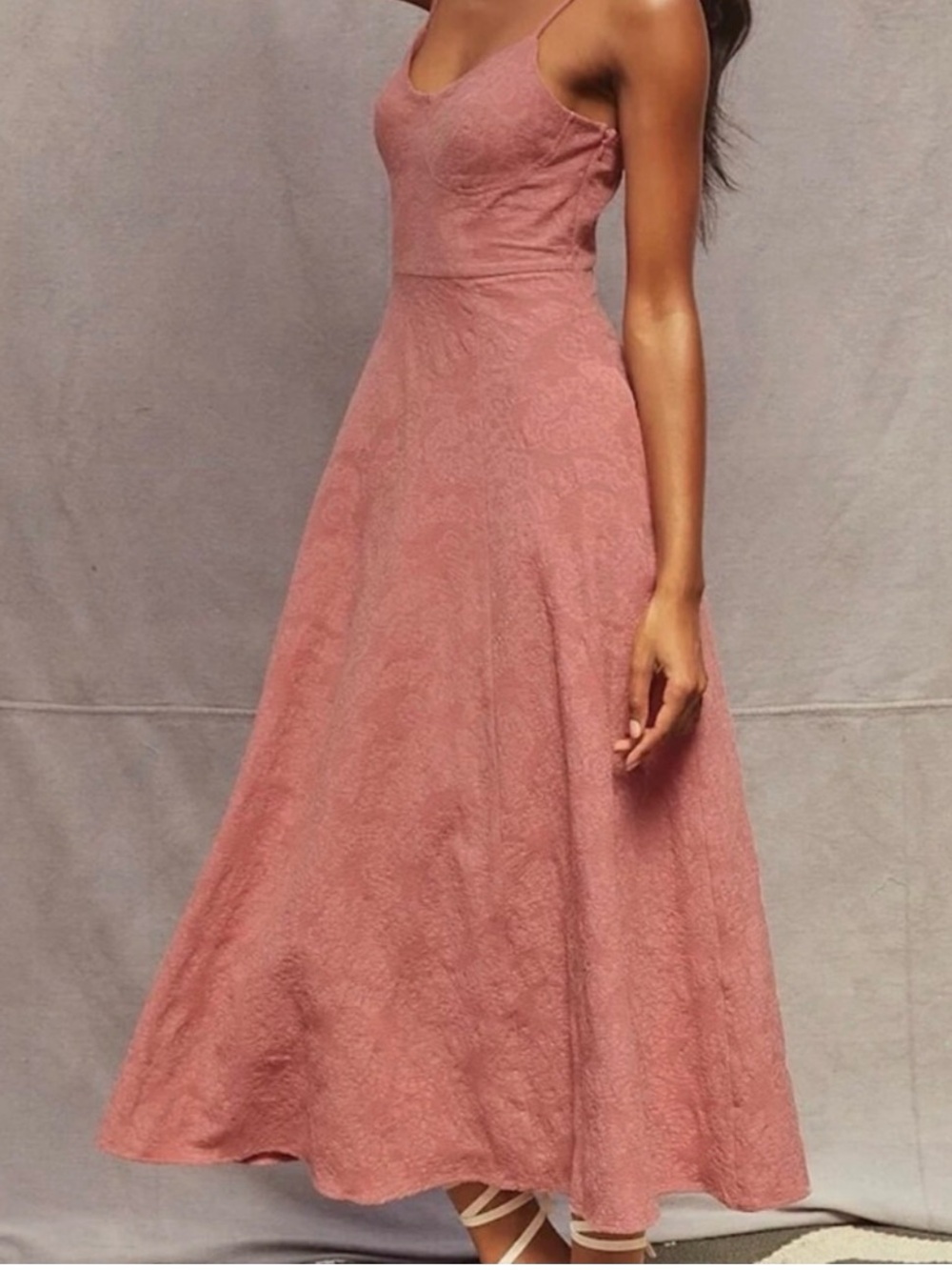 Lulu’s Dusty Rose A-Line Dress